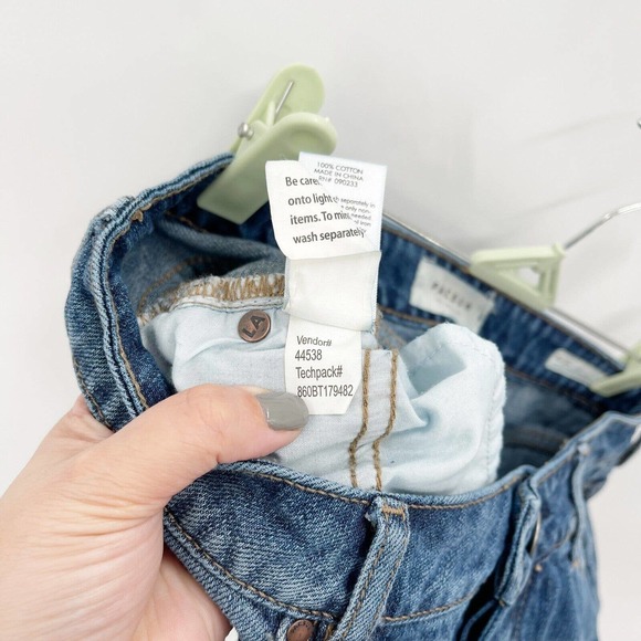 Pacsun Distressed Mom Jeans Blue Size‎ 28 Denim High Rise Medium Wash Cotton - Picture 8 of 11